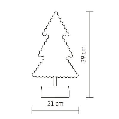 Decoratiune de masa cu LED, brad - KAD 19 PINE